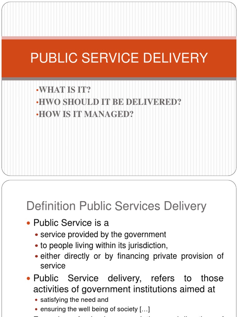 public service delivery.ppt Customer Satisfaction Strategic Management