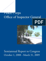 Peace Corps Inspector General Report March 31, 2009 - October 1, 2008 March 31, 2009