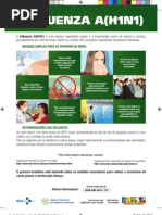 Panfleto Trilingue sobre H1N1(gripe suína)