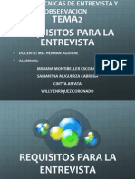 Requisitos para La Entrevista