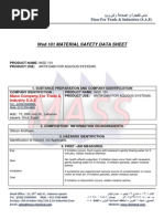 WSD 101 Material Safety Data Sheet