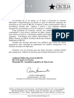 2009.08.07 - Convite para Audiência Pública sobre a BR-381 - ALMG