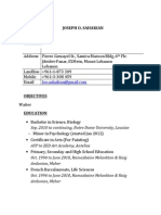 Joseph O. Sahakian Contact: Sep. 2010 To Continuing, Notre Dame University, Louaize