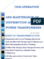 Erection and Maintenance of Transformers