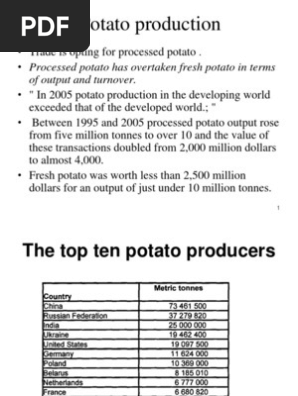Potato processing