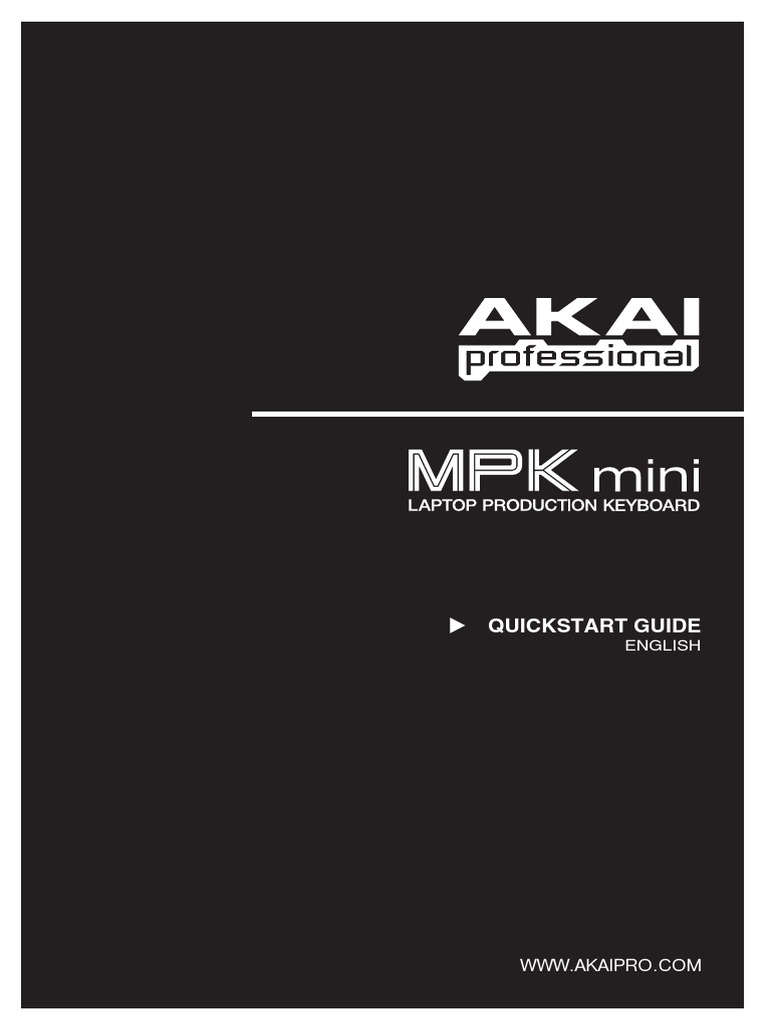AKAI Pro MPK Mini Quick Start Guide PDF Synthesizer Computer Keyboard