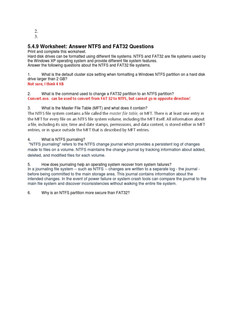 NTFS vs FAT32: Key Features Explained | PDF