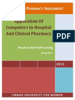 Application of Computers in Hospital and Clinical Pharmacy