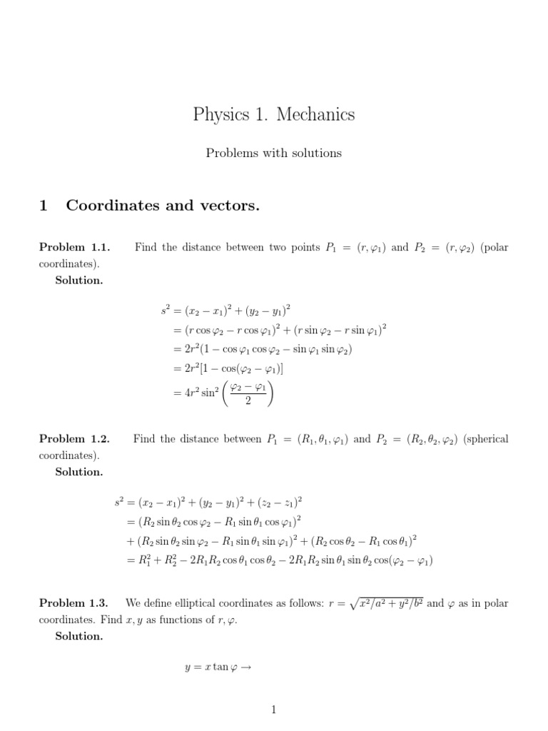 Physics 1 Problems With Solutions Acceleration Force