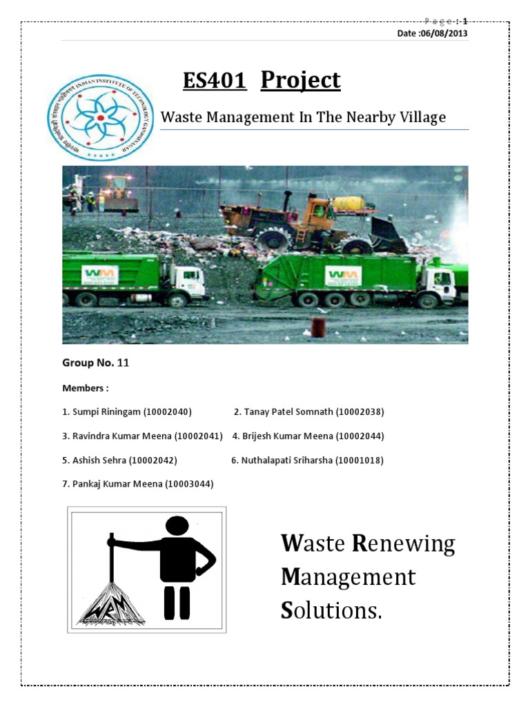 Waste Management Project in Medra Village | PDF | Waste Management ...