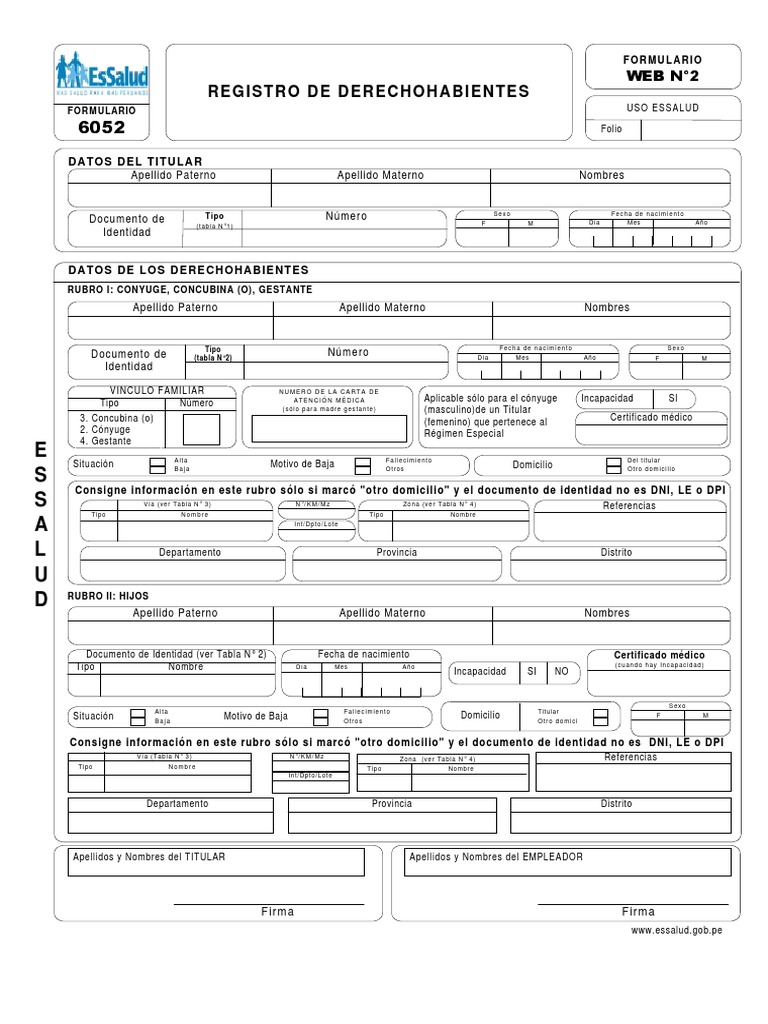 Registro de Derechohabientes ESSALUD | PDF | Autenticación | Costa Rica