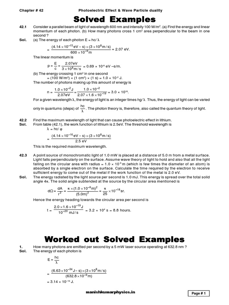 Photoelectric Effect | PDF | Photoelectric Effect | Photon