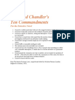 Raymond Chandler's Ten Commandments: For The Detective Novel