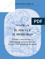 Mario Regali - Il Poeta e il Demiurgo. Teoria e prassi della produzione letteraria nel Timeo e nel Crizia di Platone