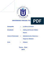 Monografia La Etica y La Moral