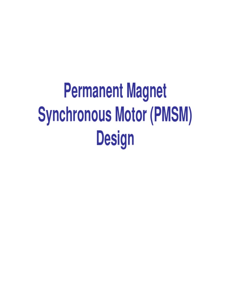 25 Permanent Motor Design PDF PDF Electric Motor Engines