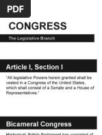 congress- the legislative branch