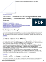 IDG52250 - Procedure For Disclosing To Others (Non-Government) - Disclosure When There Is Power of Attorney' PDF