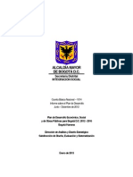 Informe Sobre El Plan de Desarrollo Junio - Diciembre 2013 SDIS