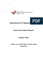 Department of Applied Physics: Final Year Project Report