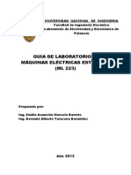 GUÍA DE LABORATORIO DE MÁQUINAS ELÉCTRICAS ESTÁTICAS ML223 (28.08.2013)