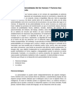 Tema 1.4 Las Potencialidades Del Ser Humano y Factores Que Afectan Su Desarrollo