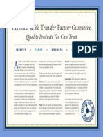 Transfer Factor Certification