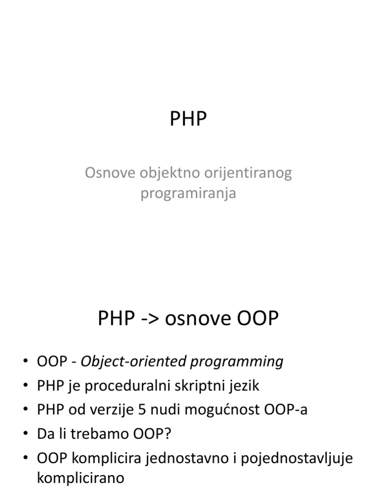 Oop - PHP | PDF
