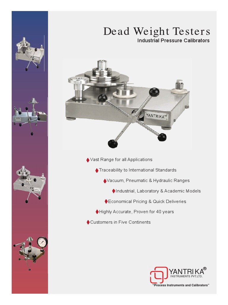 Dead weight tester Calibration Weight