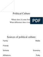 Political Culture: Where Does It Come From? What Difference Does It Make?