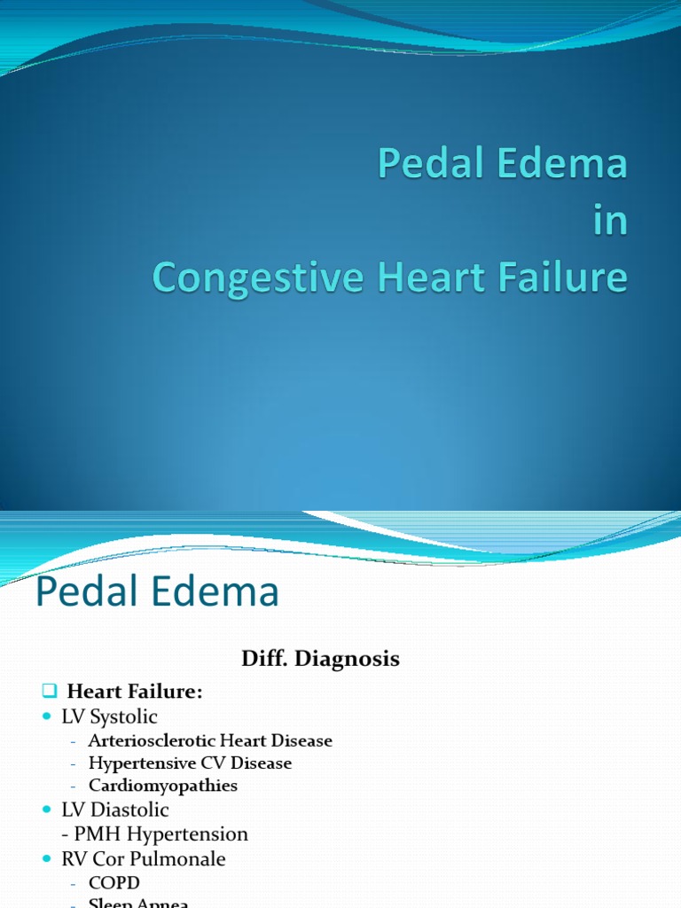 Pedal Edema Heart Failure Heart Free 30day Trial Scribd