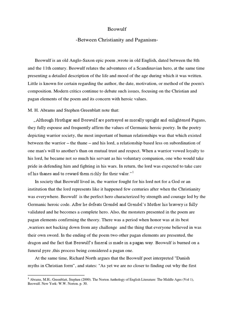 Реферат: Grendel And The Dragon In Beowulf Essay