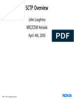 SCTP Overview: John Loughney NRC/COM Helsinki April 4th, 2000