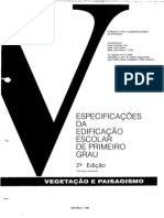 Especificações Da Edificação Escola de Primeiro Grau - FDE