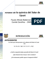 Análisis de La Quimica Del Salar de Uyuni