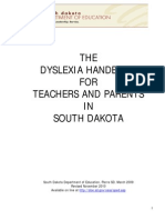 THE Dyslexia Handbook FOR Teachers and Parents IN South Dakota