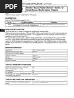 DTC P0121 Throttle / Pedal Position Sensor / Switch "A" Circuit Range / Performance Problem