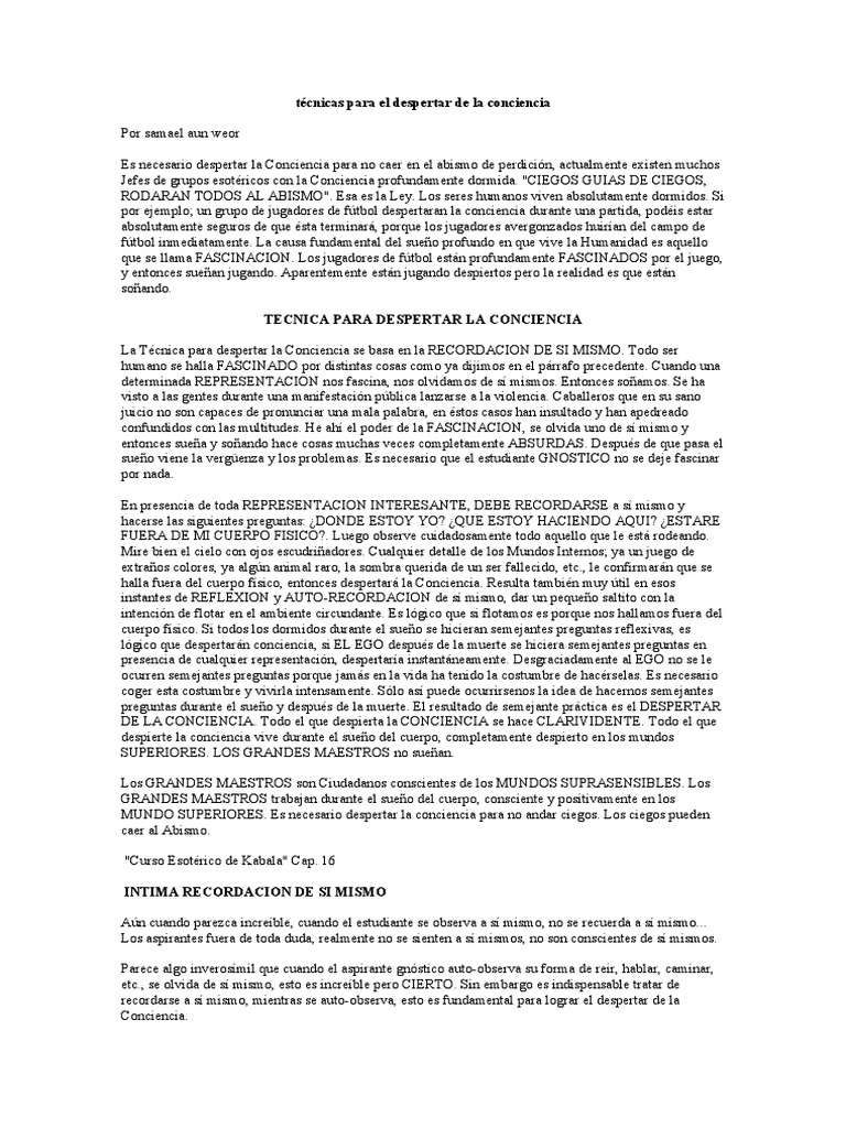 Despertar de la Conciencia | PDF | Esencia | Mente