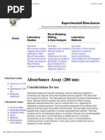 Measuring Protein Concentration Using Absorbance at 280 NM PDF