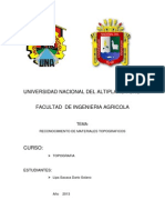 Caratula Del Informe de Topografia