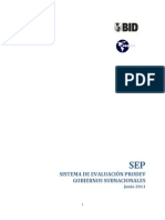 Manual SEP - Sistema de Evaluacion PRODEV de La Gestion Por Resultados A Nivel Subnacional