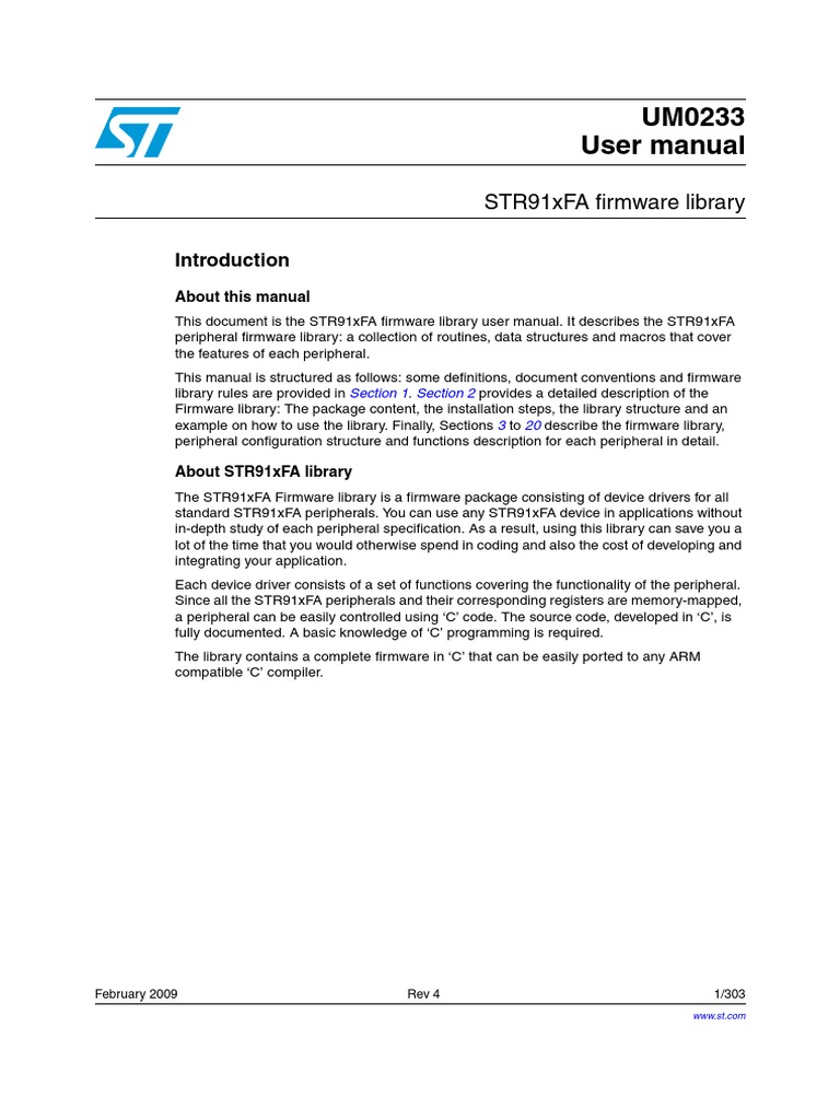 STR91xfirmare Library | PDF | C (Programming Language) | Computer File