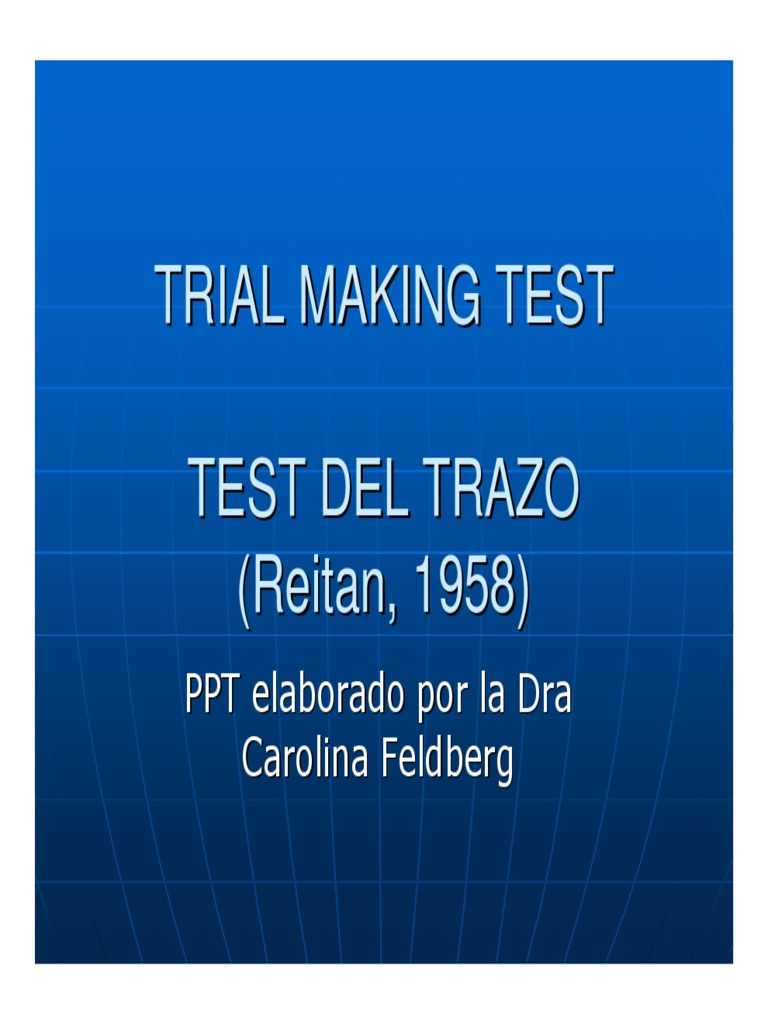 Trial Making Test1 | PDF