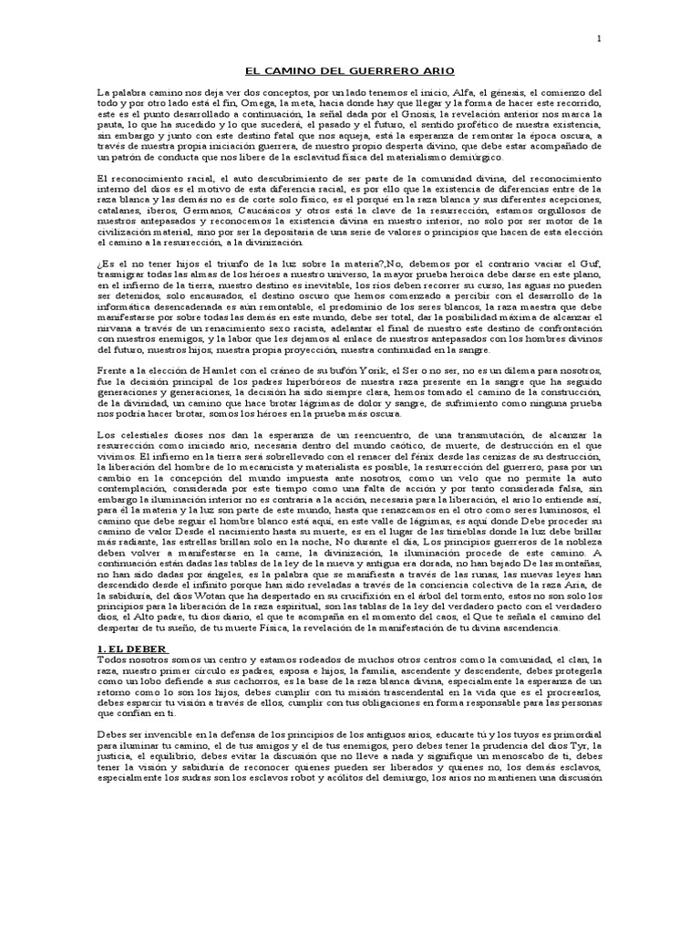 El Camino del Guerrero Ario | PDF | Verdad | Materialismo