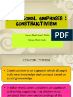 Educational Emphasis: Constructivism: Asmaa Binti Mohd Shafie Sahida Binti Shafie