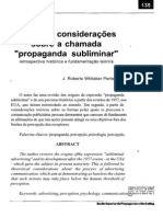 Algumas Considerações Sobre A Chamada Propaganda Subliminar PDF