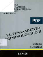 Bergalli, R - Bustos, J y Miralles, T - El Pensamiento Criminologico II. Estado y Control