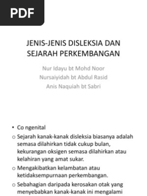 Sejarah Pendidikan Disleksia Di Malaysia Pdf