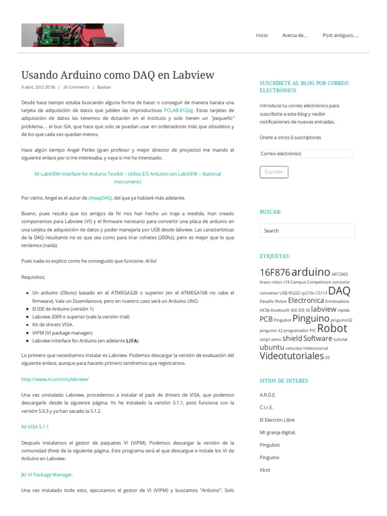 Usando Arduino Como DAQ en Labview - Robótica Lúdica | PDF | Arduino ...