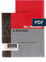 Waldenfels Bernhard - Introduccion a La Fenomenologia de Husserl a Derrida
